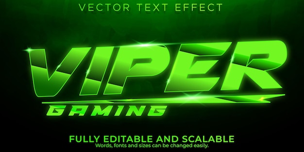 Vector gratuito jugador de efectos de texto editable, esport 3d y estilo de fuente de flujo