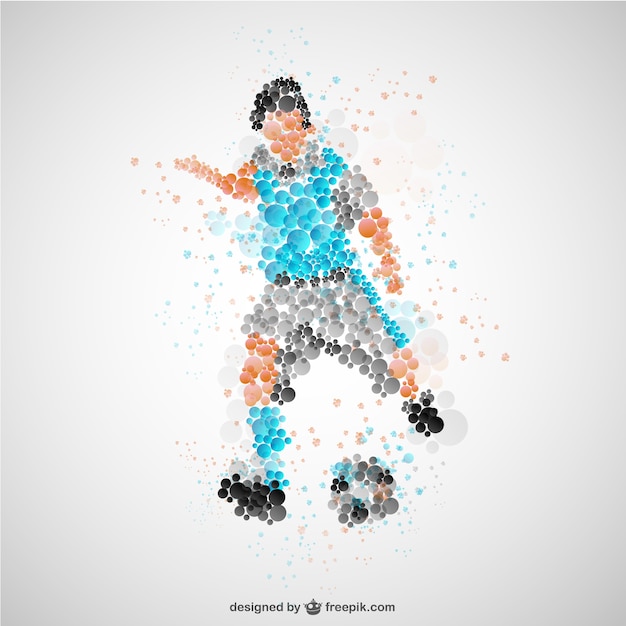 Vector gratuito jugador de fútbol con camiseta azul