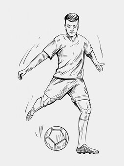 Letras De Futbol Y Fondo De Pelota Vector Premium