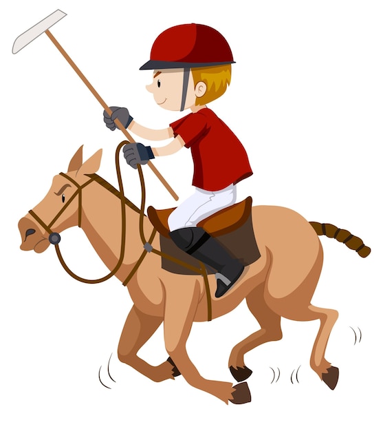 Vector gratuito jugador de polo a caballo