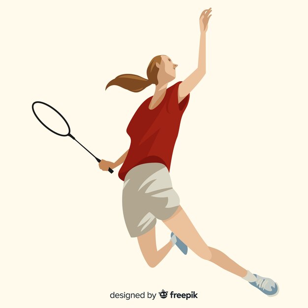 Jugadora de bádminton