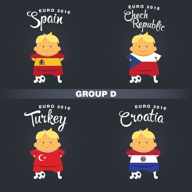 Vector gratuito jugadores de fútbol del equipo d