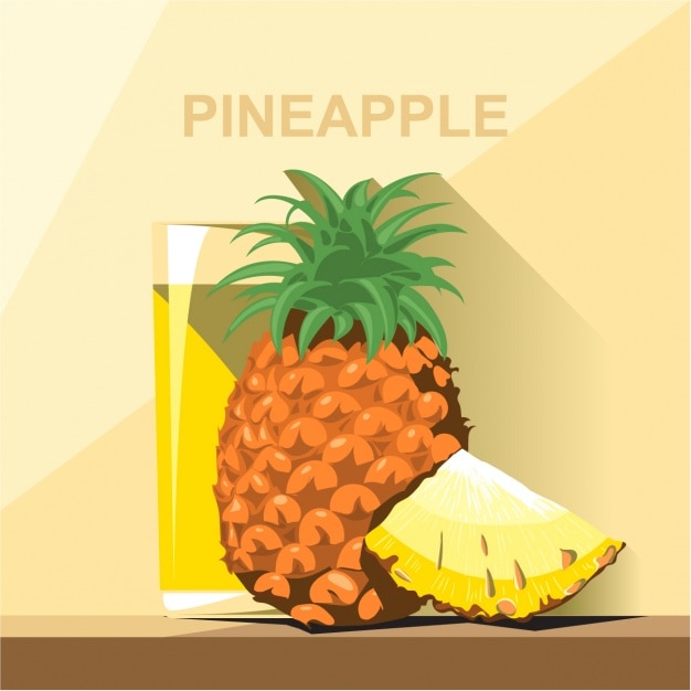 Vector gratuito jugo de piña
