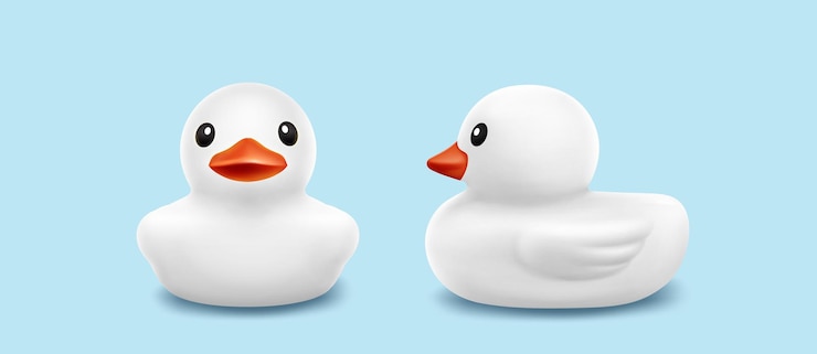 Vector gratuito juguete de baño para niños de caucho o plástico blanco