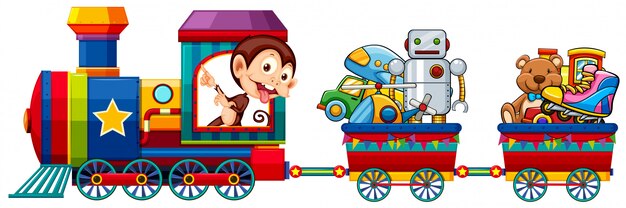 Juguetes en el tren