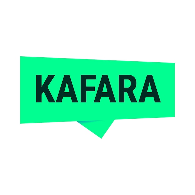 Kafara Green Vector Callout Banner con información sobre cómo recuperar los días de ayuno perdidos