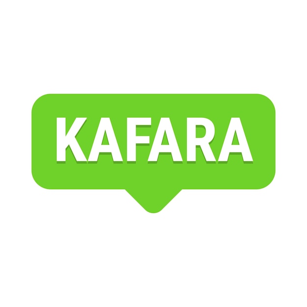 Kafara Green Vector Callout Banner con información sobre cómo recuperar los días de ayuno perdidos