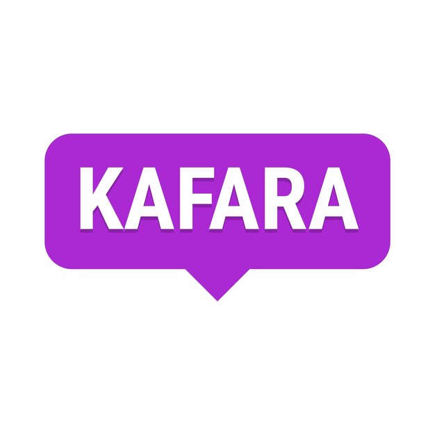 Kafara Purple Vector Callout Banner con información sobre cómo recuperar los días de ayuno perdidos
