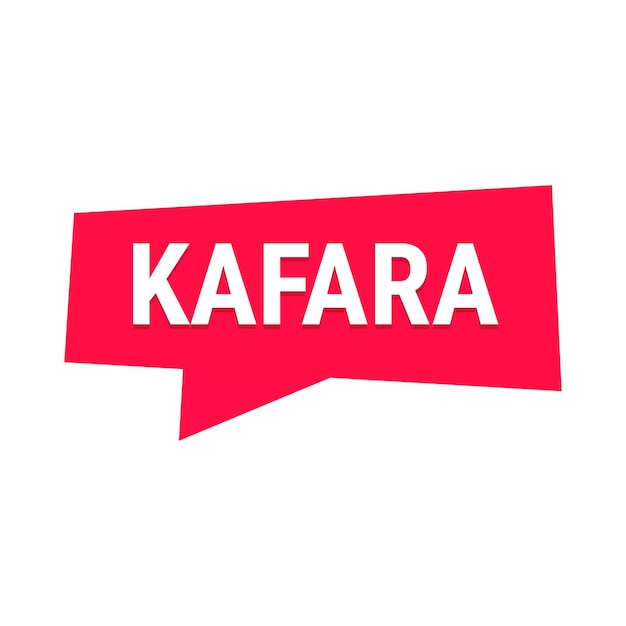 Kafara Red Vector Callout Banner con información sobre cómo recuperar los días de ayuno perdidos