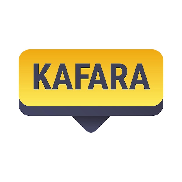 Kafara yellow vector callout banner con información sobre cómo recuperar los días de ayuno perdidos