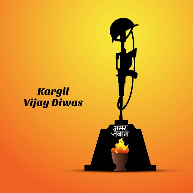 Kargil vijay diwas con fondo agradable y póster