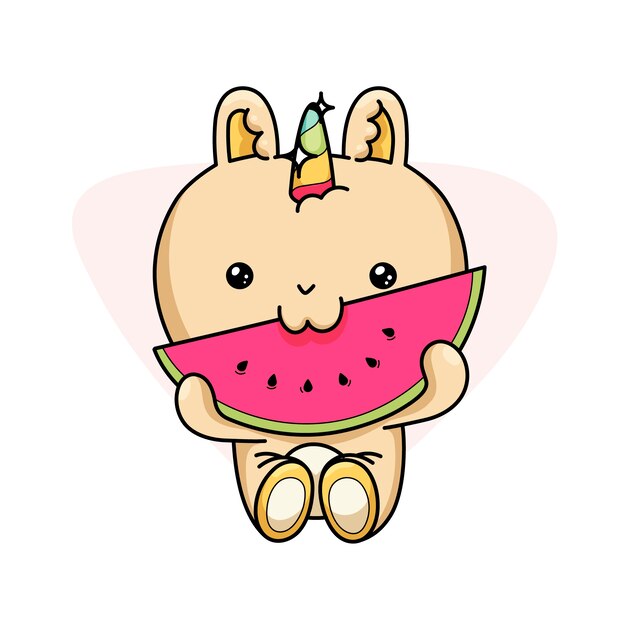 Kawaii dibujado a mano ilustración kawaii