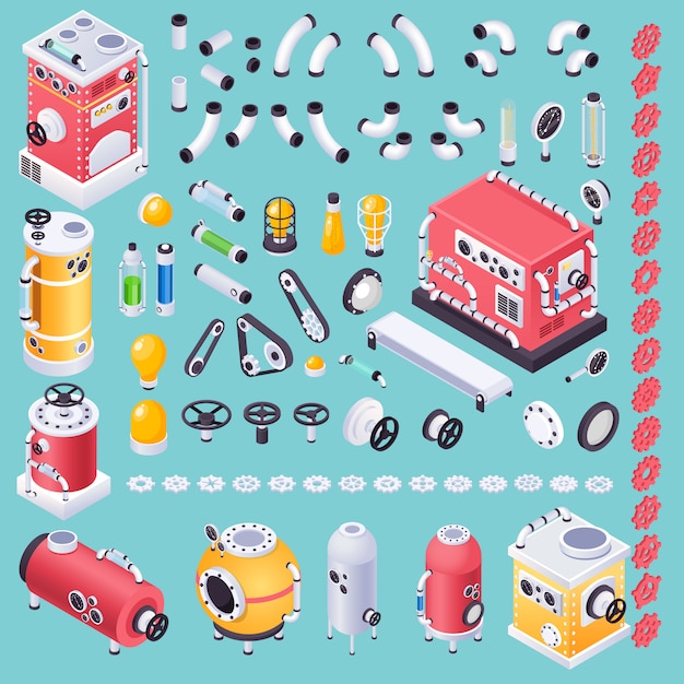 Kit de piezas de máquina steampunk o piezas para generador de ideas