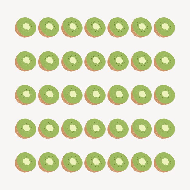 Kiwi cepillo illustrator vector patrón conjunto sin costuras