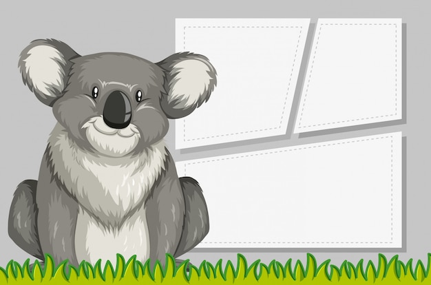 Vector gratuito koala en el fondo