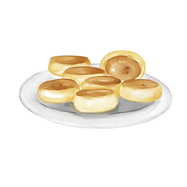 Vector gratuito kue talam indonesian traditional food watercolor illustration