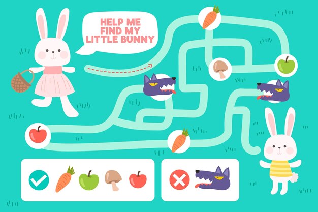 Laberinto para niños ilustración