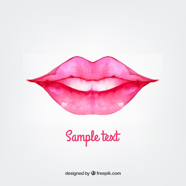 Labios Acuarela