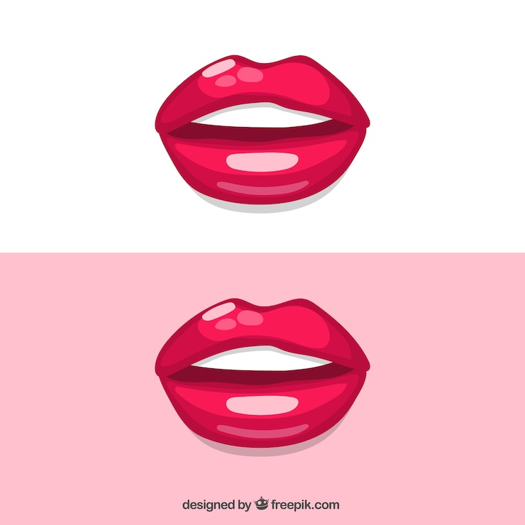 Vector gratuito labios conjunto