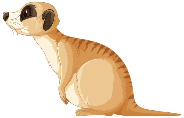 Lado del animal suricata en estilo de dibujos animados