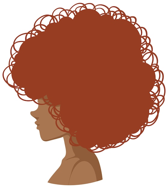 Vector gratuito lado de la mujer afro aislado