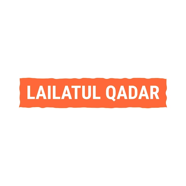 Lailatul Qadr Orange Vector Callout Banner con información sobre la noche del poder en Ramadán