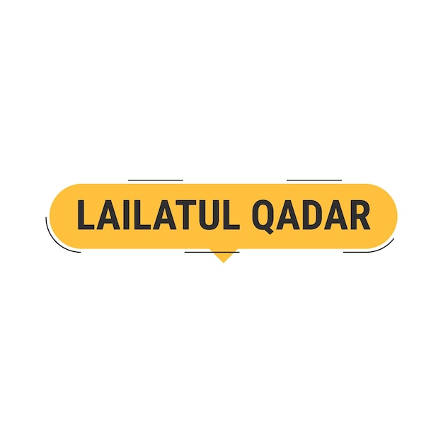 Vector gratuito lailatul qadr orange vector callout banner con información sobre la noche del poder en ramadán