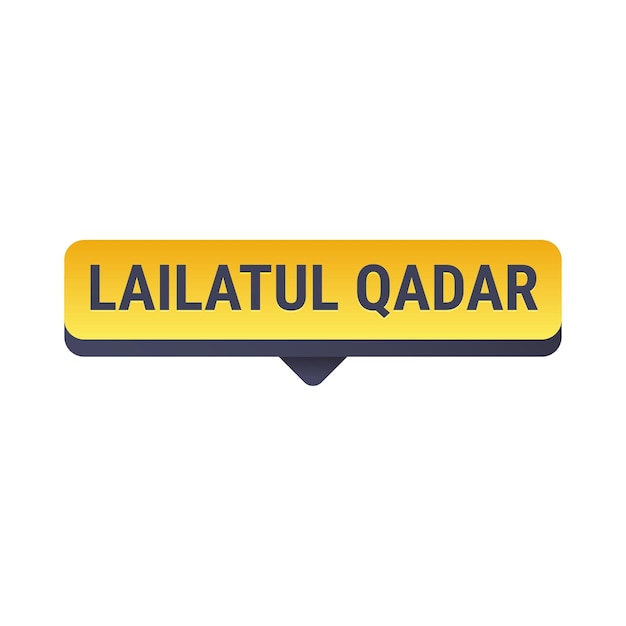 Vector gratuito lailatul qadr yellow vector callout banner con información sobre la noche del poder en ramadán