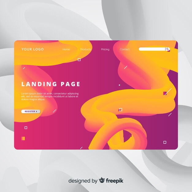 Landing page abstracta