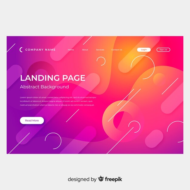 Landing page abstracta