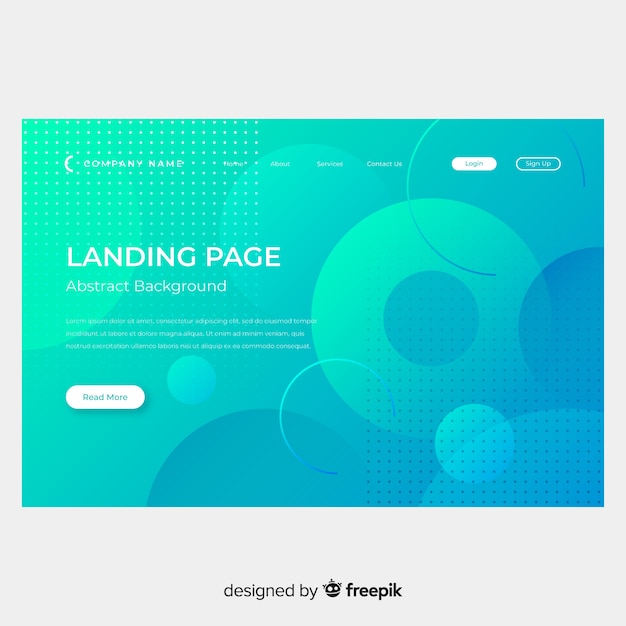 Landing page abstracta