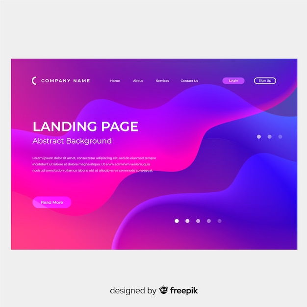 Vector gratuito landing page abstracta