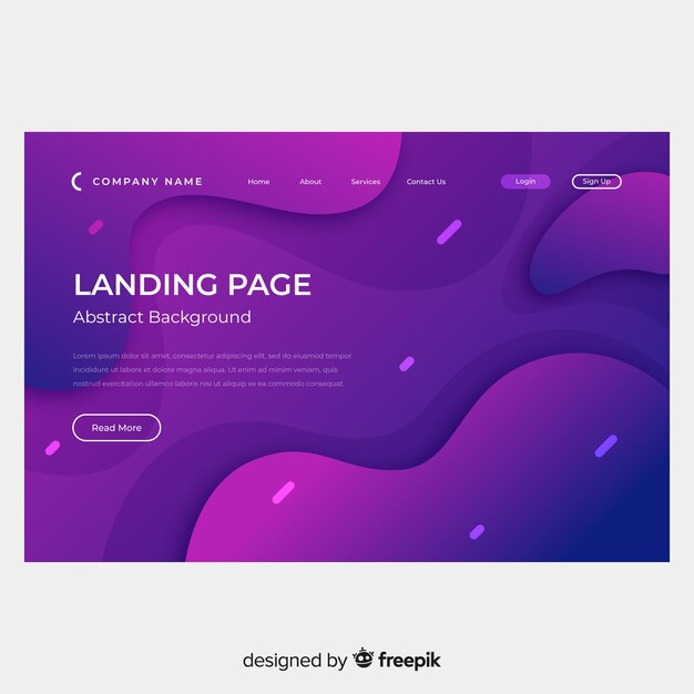 Landing page abstracta