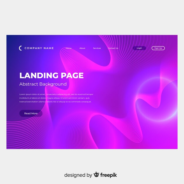 Landing page abstracta