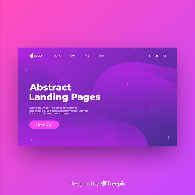 Vector gratuito landing page abstracta