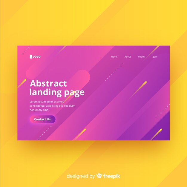 Landing page abstracta