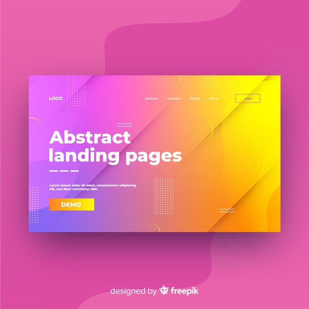 Vector gratuito landing page abstracta