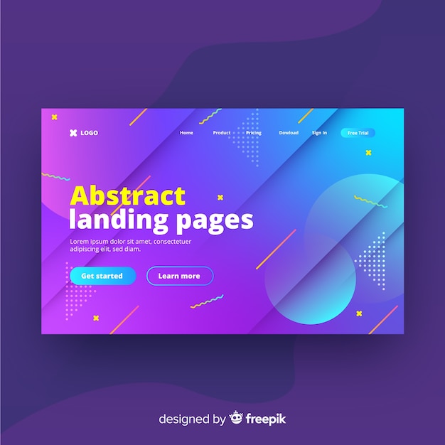 Landing page abstracta