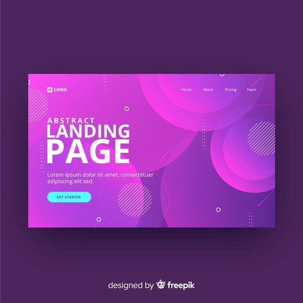 Landing page abstracta