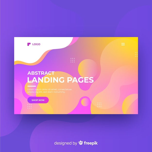 Landing page abstracta