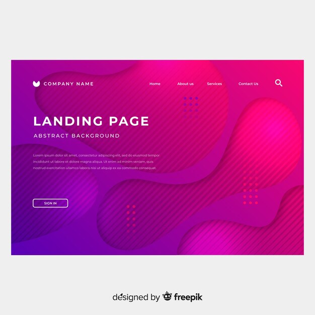 Landing page abstracta