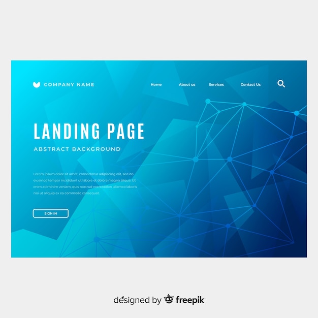 Vector gratuito landing page abstracta