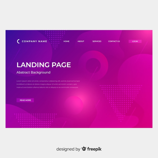 Landing page abstracta