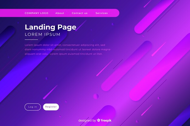 Landing page abstracta