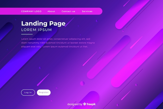 Landing page abstracta