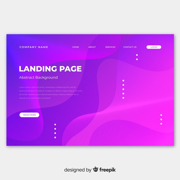 Landing page abstracta