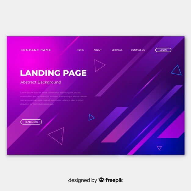 Landing page abstracta