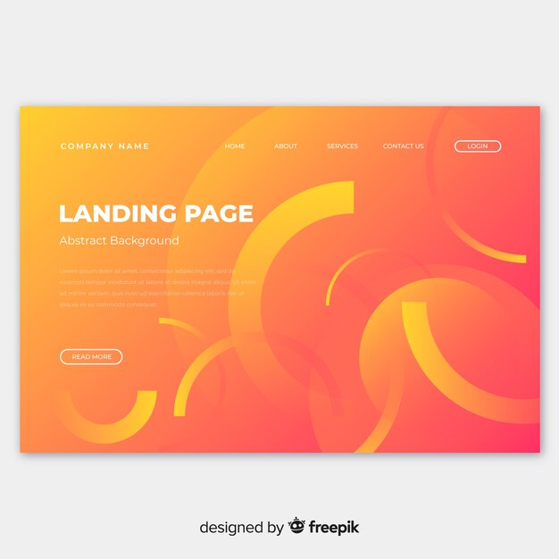 Landing page abstracta
