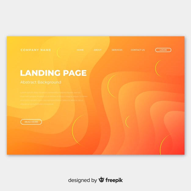 Landing page abstracta