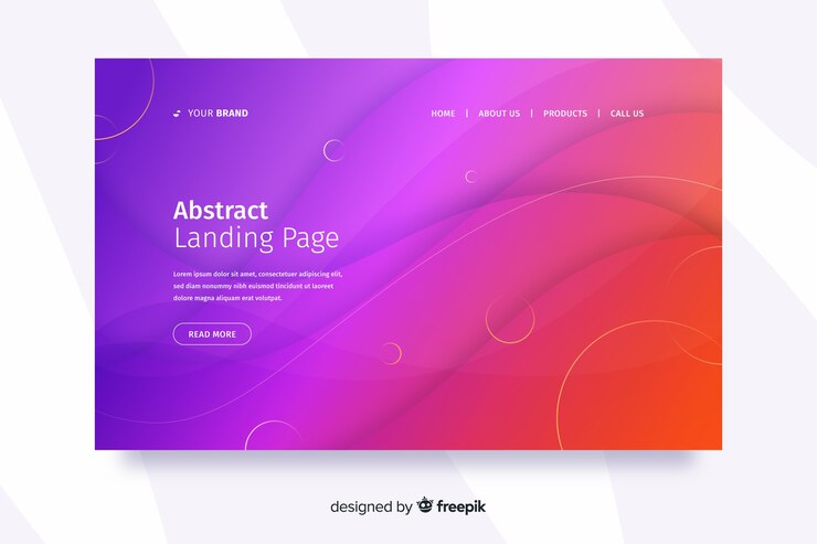 Vector gratuito landing page abstracta